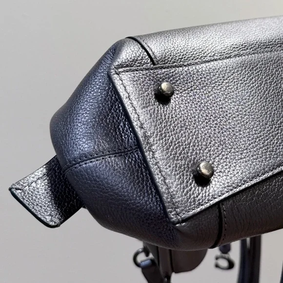 Coach 1941 Metallic Leather Dalton 31 Triple Compartment Shoulder Bag - Picture 6 of 9